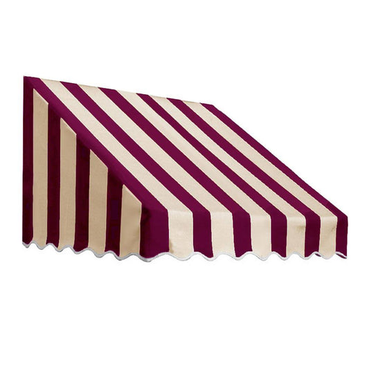 Awntech 5.38 ft. Wide San Francisco Window/Entry Awning (24 in. H x 36 in. D) Burgundy/Tan SF23-5BT