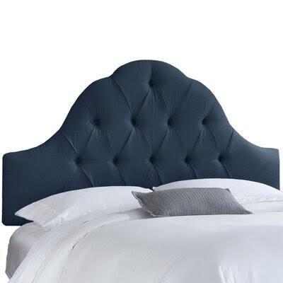 Ainsley Upholstered Panel Headboard Wayfair Custom Upholstery Size: Queen, Upholstery: Linen Navy