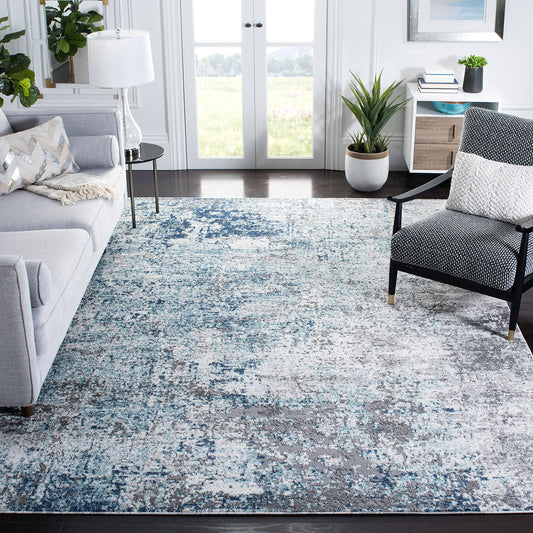 Safavieh Aston Rug Collection ASN705M - Light Blue / Grey - 6 x 9