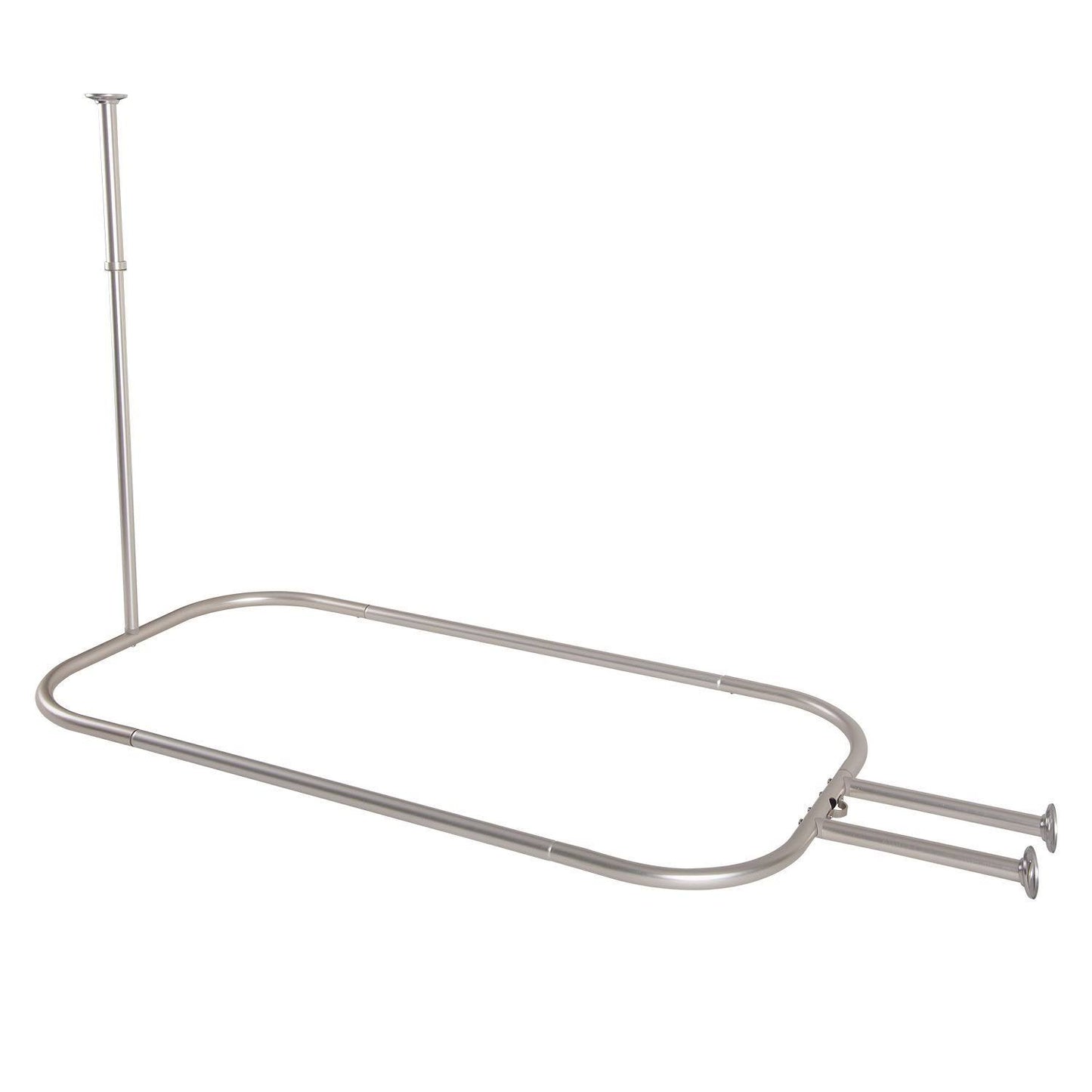 Utopia Alley Hoop Shower Rod for Clawfoot Tub Nickel