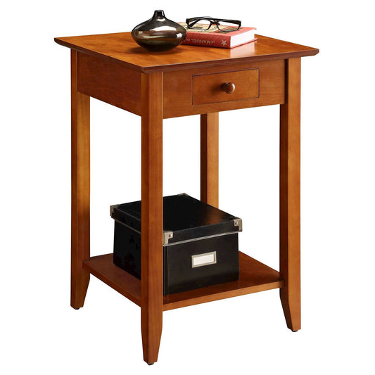 American Heritage End Table with Drawer/Shelf Cherry - Breighton Home