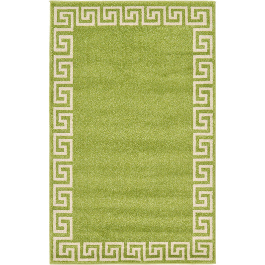 Unique Loom Athens Modern Light Green 3 3 x 5 3 Area Rug