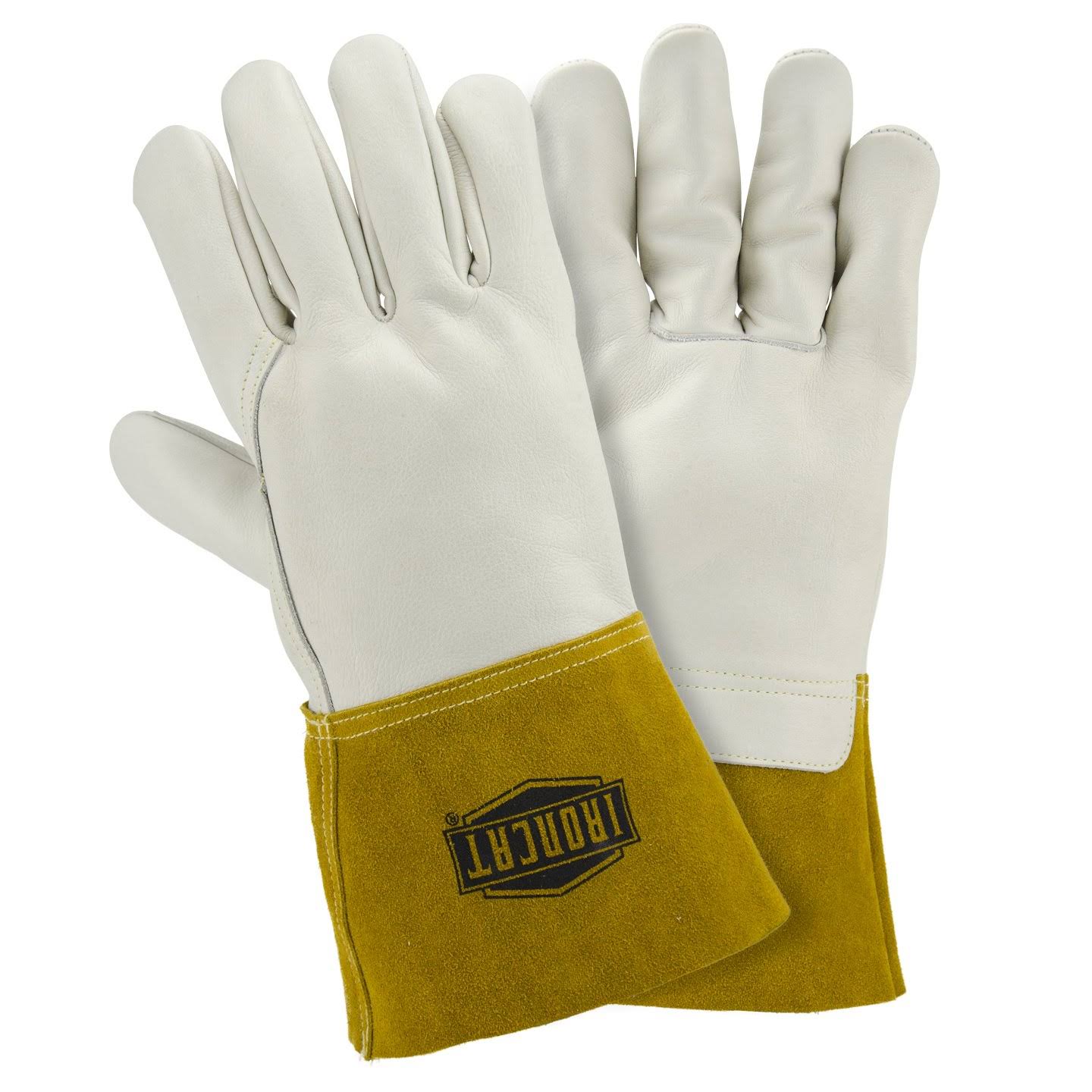 West Chester Ironcat 6010 Premium Top Grain Cowhide Leather MIG Welding Gloves Large, 12 Pairs