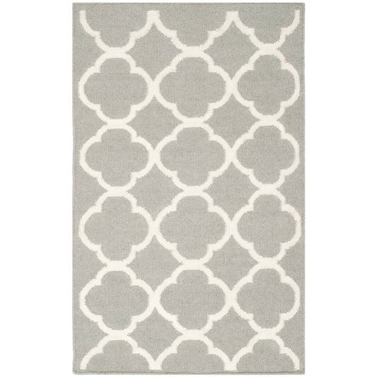 Safavieh 3 x 5 Dhurries DHU627B Grey / Ivory Rug