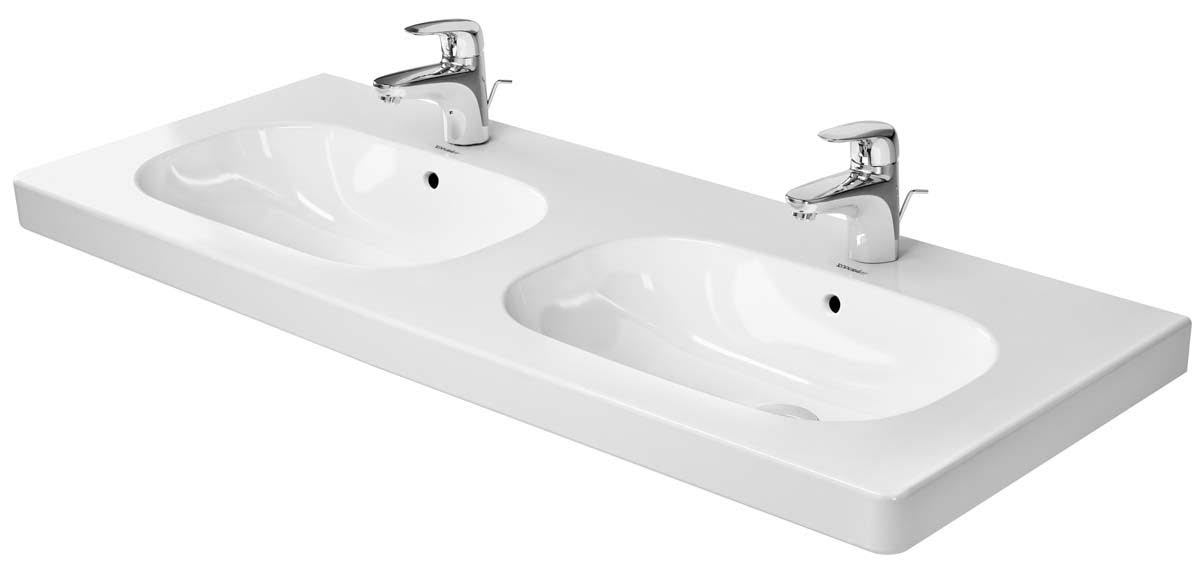 Duravit 03481200302 D-Code Bathroom Sink with Overflow