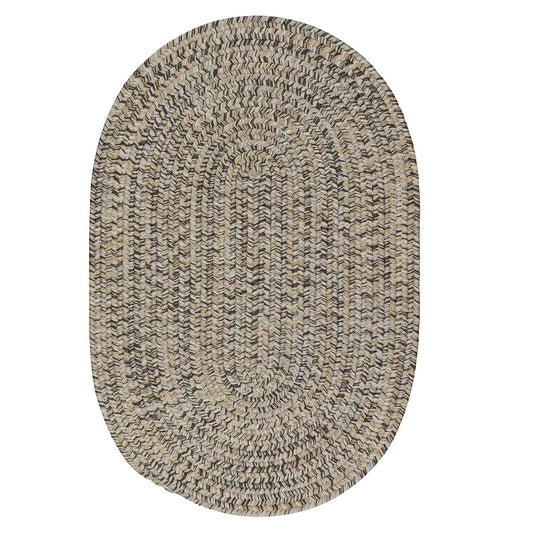 Colonial Mills Farmstand Tweed Fog Grey/Natural/ Area Rug - 8 x 11 Oval, Gray