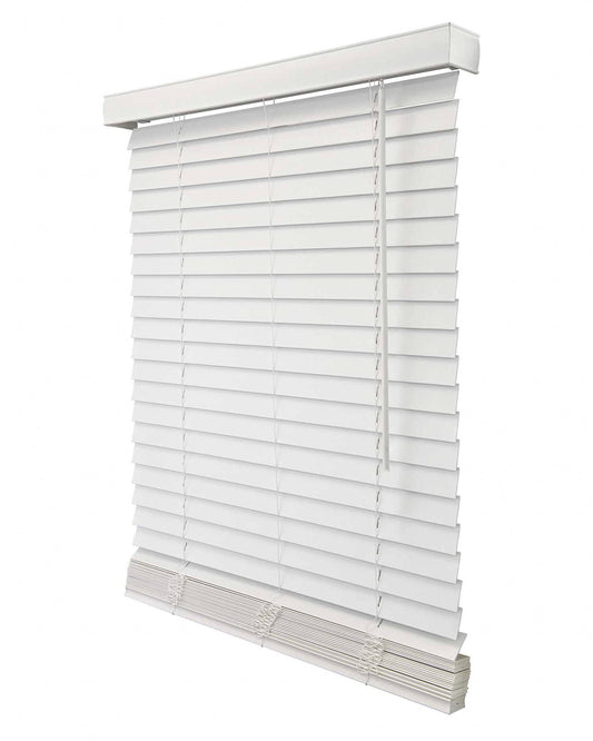 Chicology Cordless Faux Wood Blind, Basic White - 45