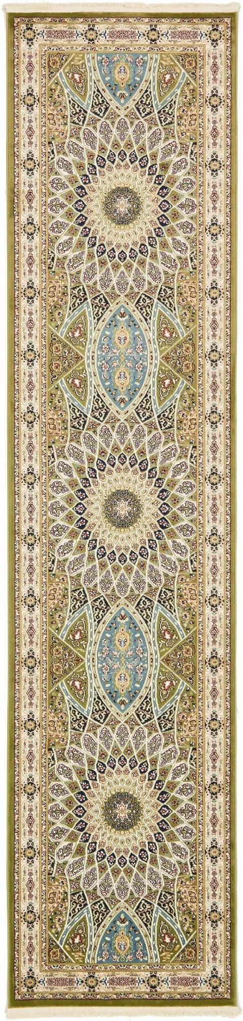 Unique Loom Adams Narenj Area Rug - 3 x 13 Runner - Green