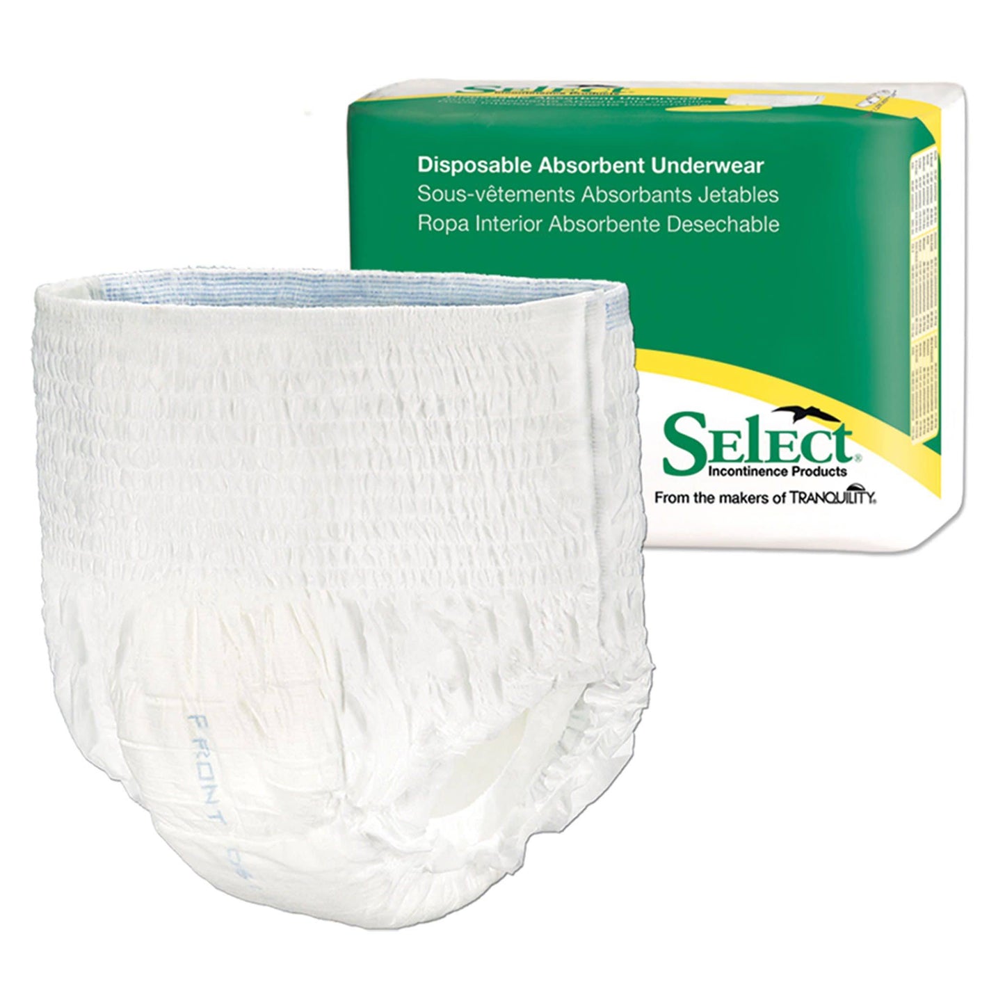 Select Disposable Absorbent Underwear, 2X-Large, Case of 48