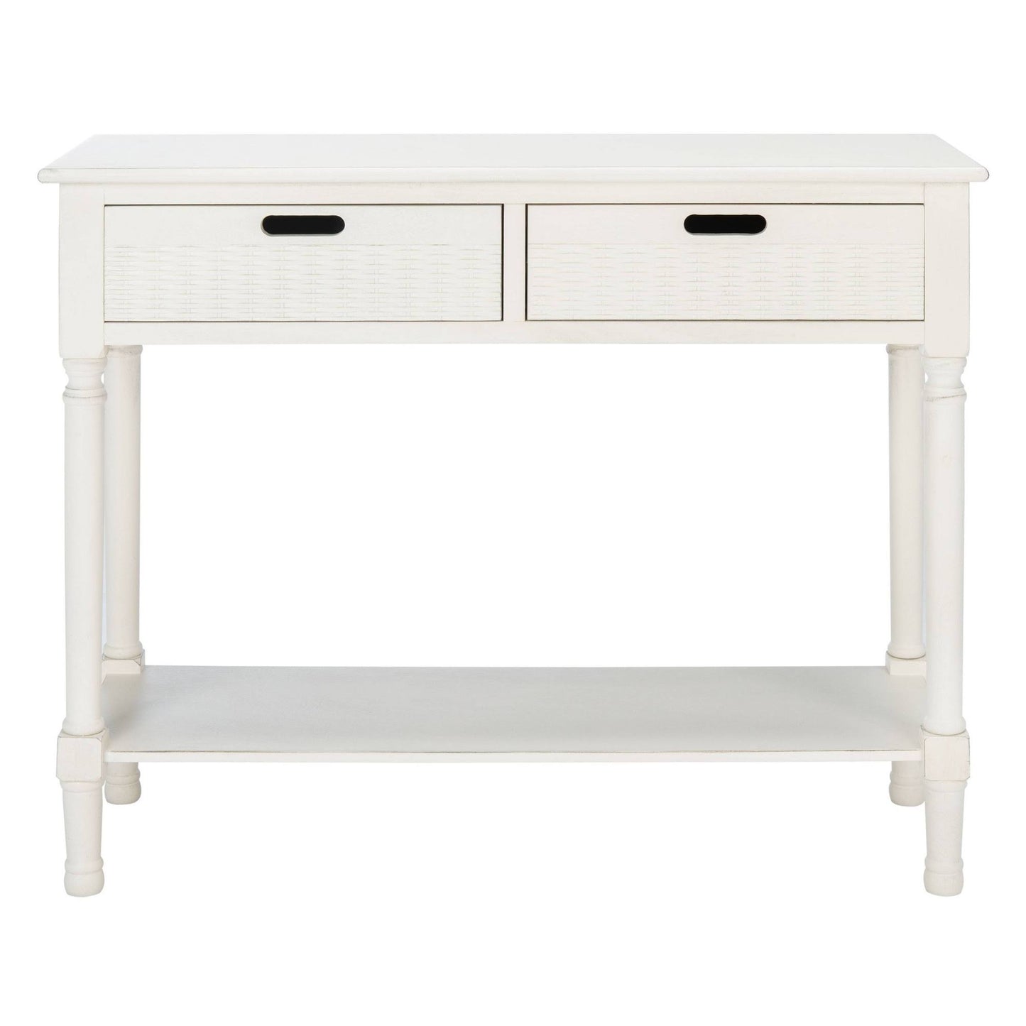 Safavieh CNS5710A Landers 2 Drawer Console Table Distressed White