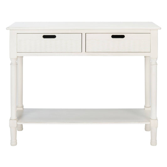 Safavieh CNS5710A Landers 2 Drawer Console Table Distressed White