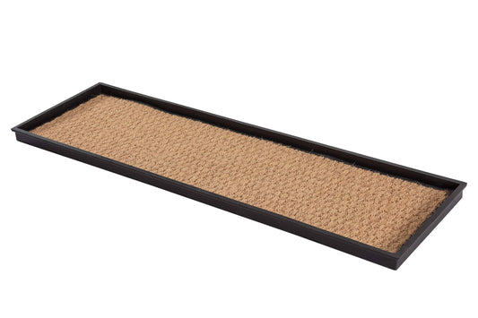 Anji Mountain Natural Recycled Rubber Boot Tray with Tan Coir Insert