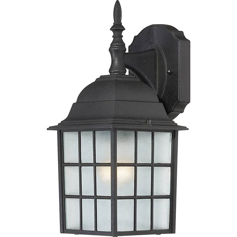 Charlton Home Sorrells 1-Light Outdoor Wall Lantern; Textured Black