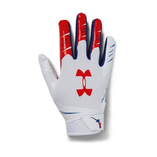 Under Armour F7 Le Receiver Gloves - Boys Grade School - White/Red