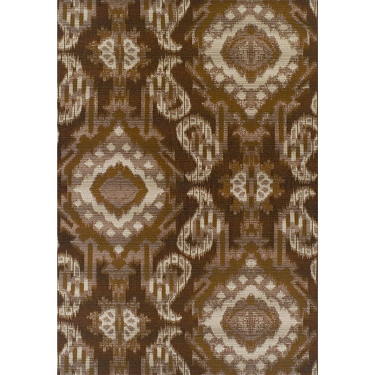 Addison Freeport Indoor/Outdoor Ikat Brown Area Rug, Size  51 inchx7