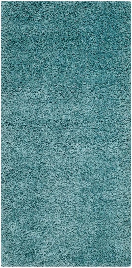 Safavieh Milan Shag Aqua Blue 2 ft. x 12 ft. Runner Rug