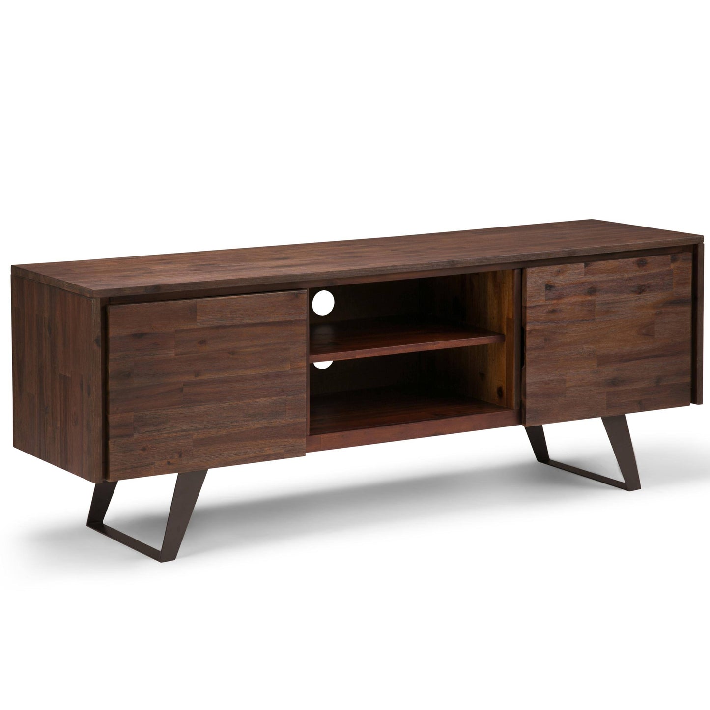 Simpli Home Lowry TV Media Stand, Brown