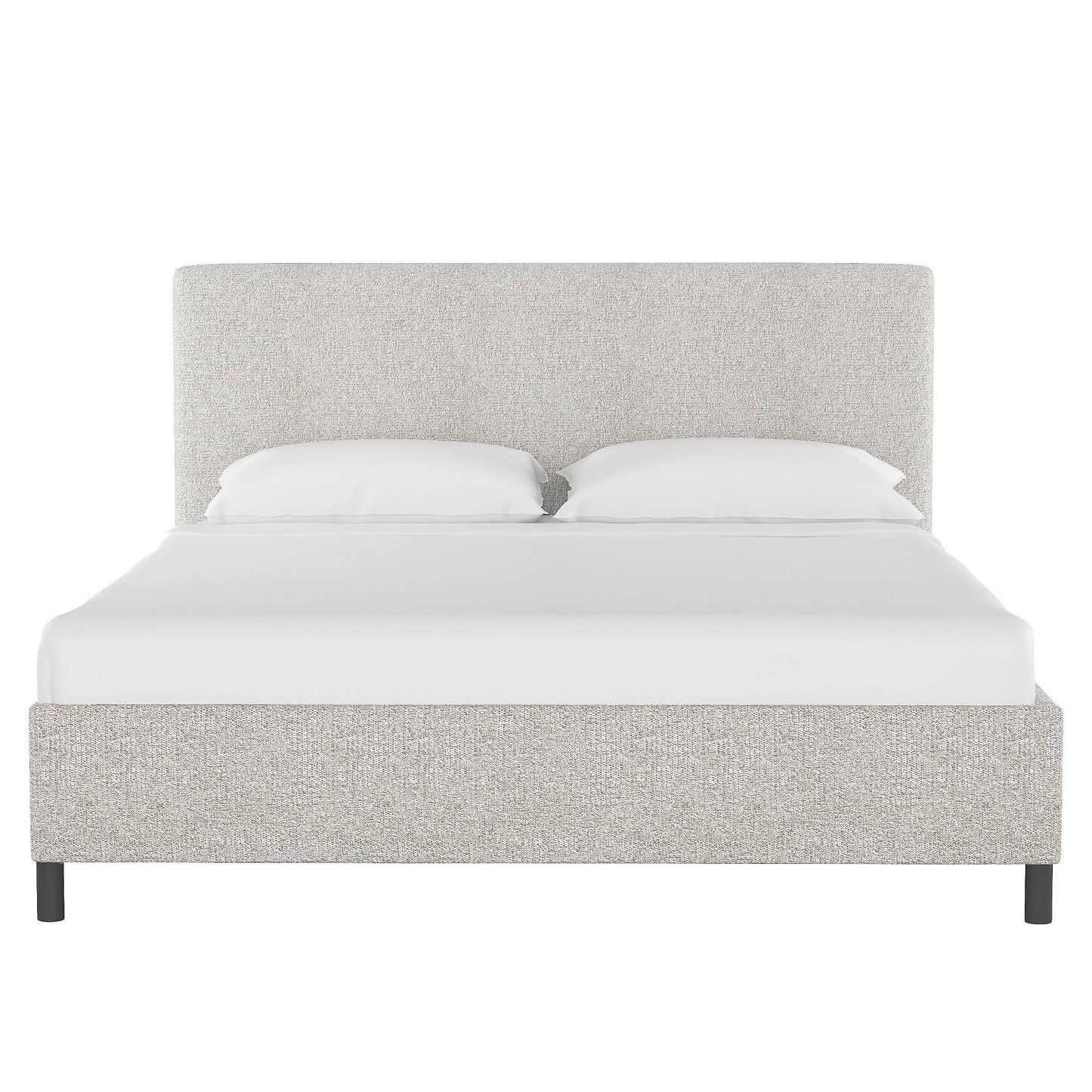 Queen Upholstered Platform Bed in Aiden Platinum - Project 62