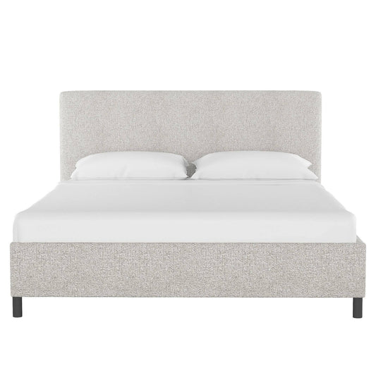 Queen Upholstered Platform Bed in Aiden Platinum - Project 62