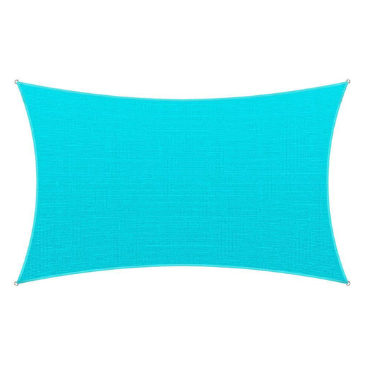 Amgo 12 ft. x 20 ft. Turquoise Rectangle Shade Sail