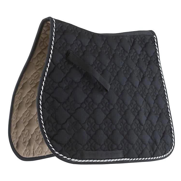 Roma Ecole Flower Diamond All Purpose Saddle Pad Black/Silver