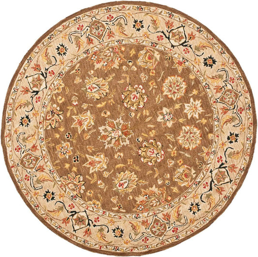 Safavieh Chelsea Floral Rug; Round 8, Brown