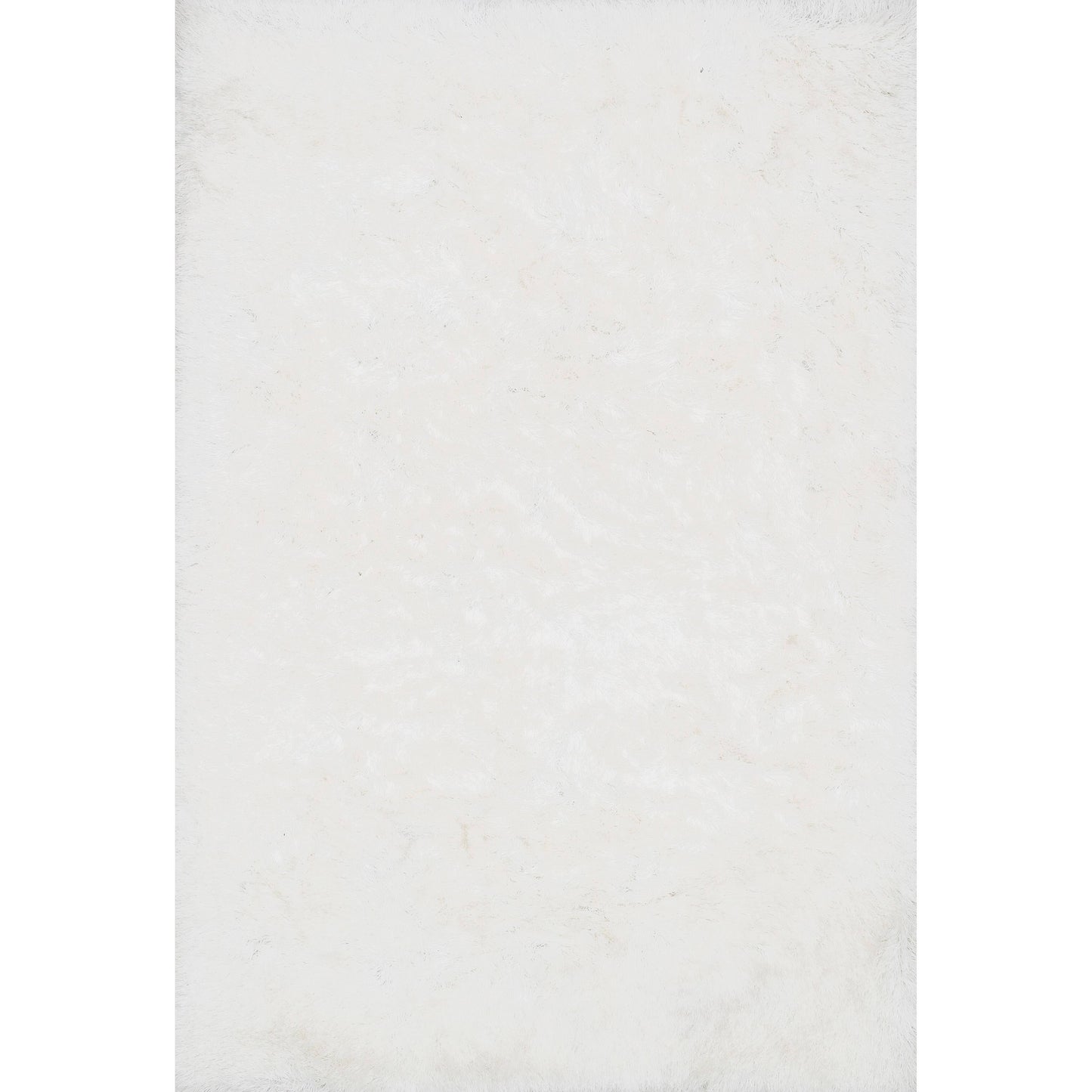 Alexander Home Leo Solid Plush Shag Area Rug - White 23