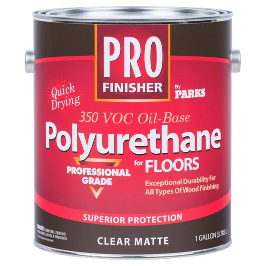 Rust-Oleum Parks Pro Finisher 1 gal. Clear Matte 350 VOC Oil-Based Polyurethane for Floors (4-Pack)