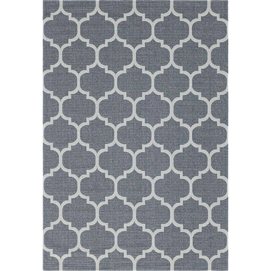 Unique Loom Decatur Trellis Dark Gray/Ivory 6 ft. 4 in. x 9 ft. Area Rug