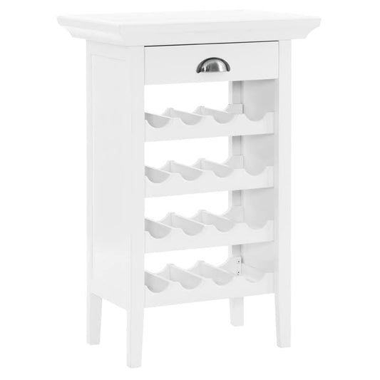 Powell Talon Wood Wine Cabinet in White - PCYMX175