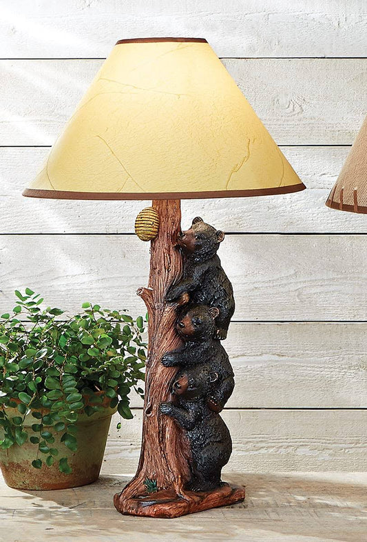 Three Black Bears Table Lamp