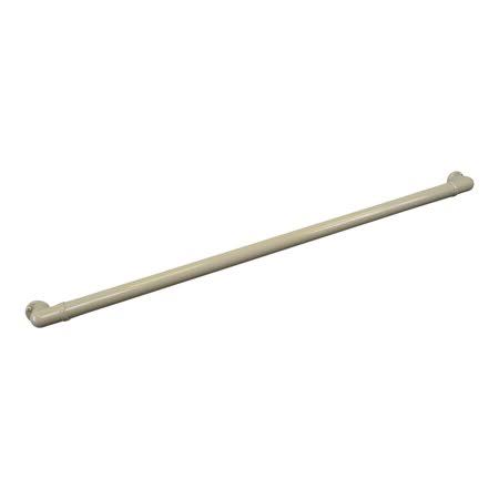 Aluminum Handrail Direct Chr Handrail Section with Return (14 Length -Gloss Beige) - ADA Compliant