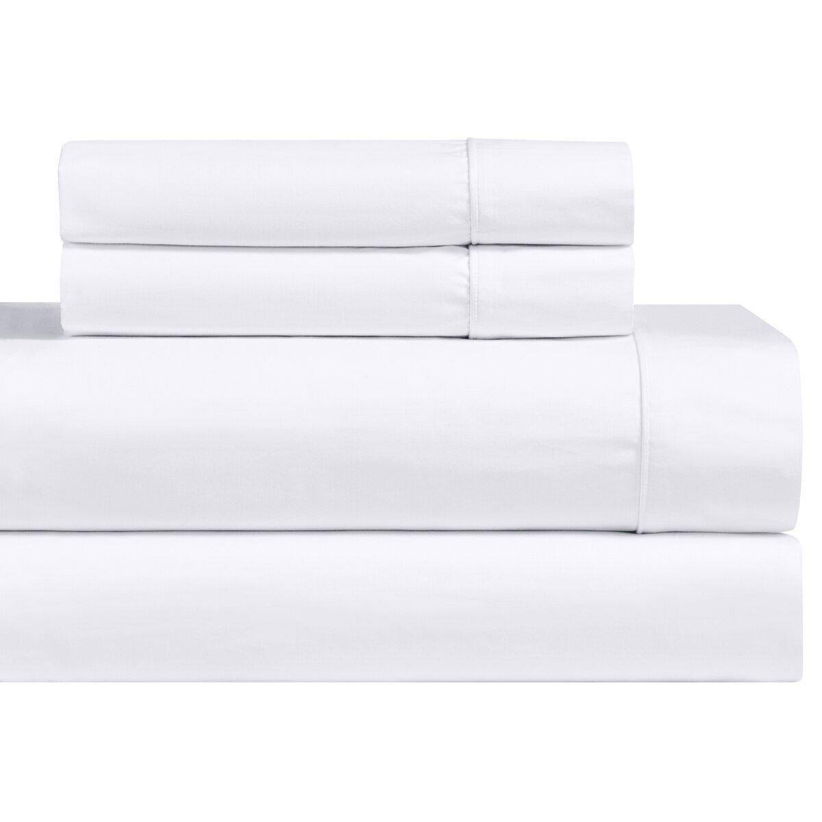 Extra Deep Pocket Sheets - 1000 Thread Count King / White - Black