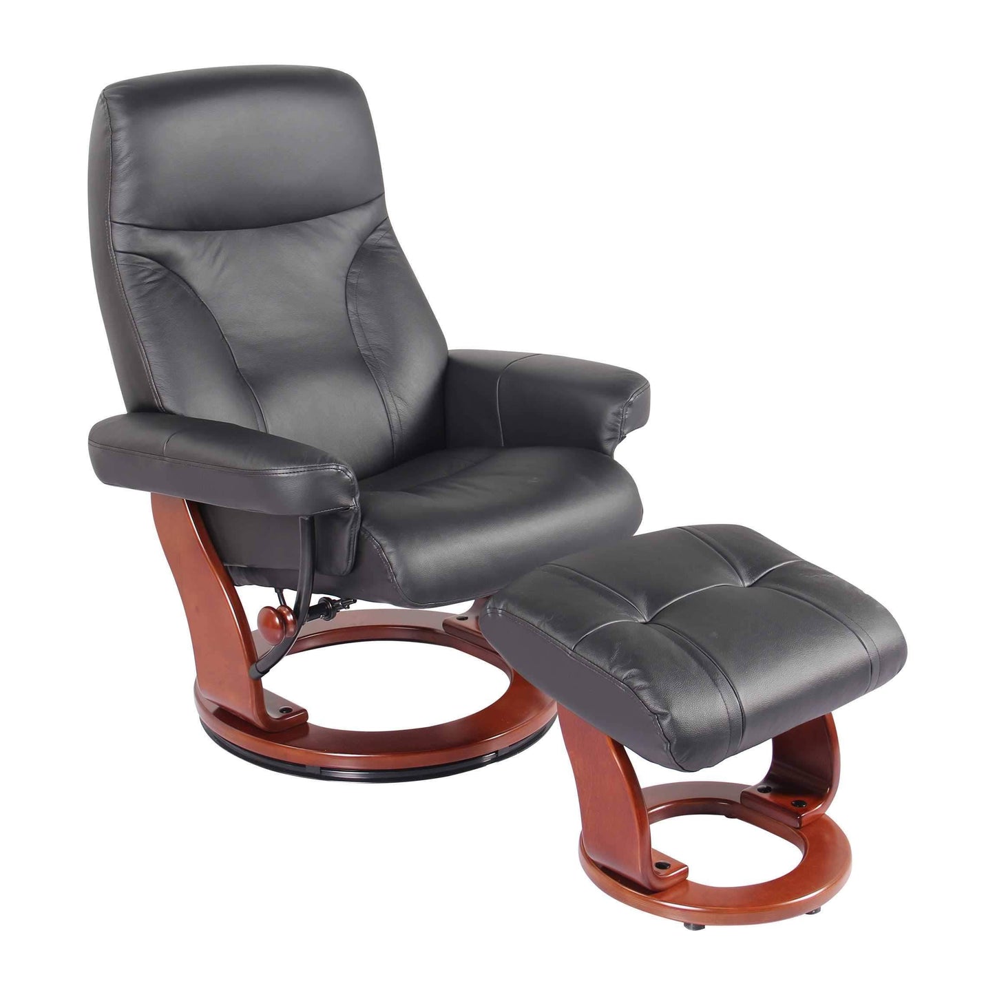 Black Cover- Leather Vinyl Match Black Chair Ottoman