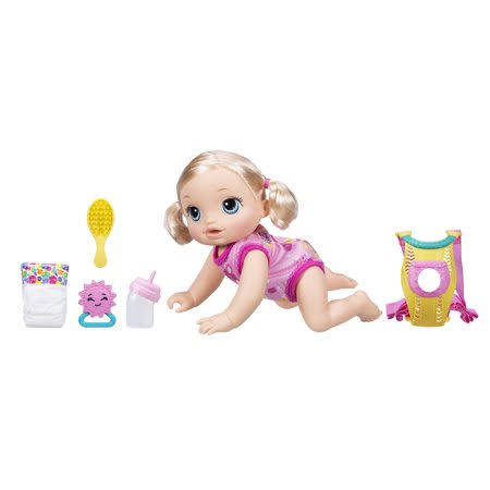 Baby Alive Baby Go Bye Bye Blonde Hair Baby Doll with Doll Carrier