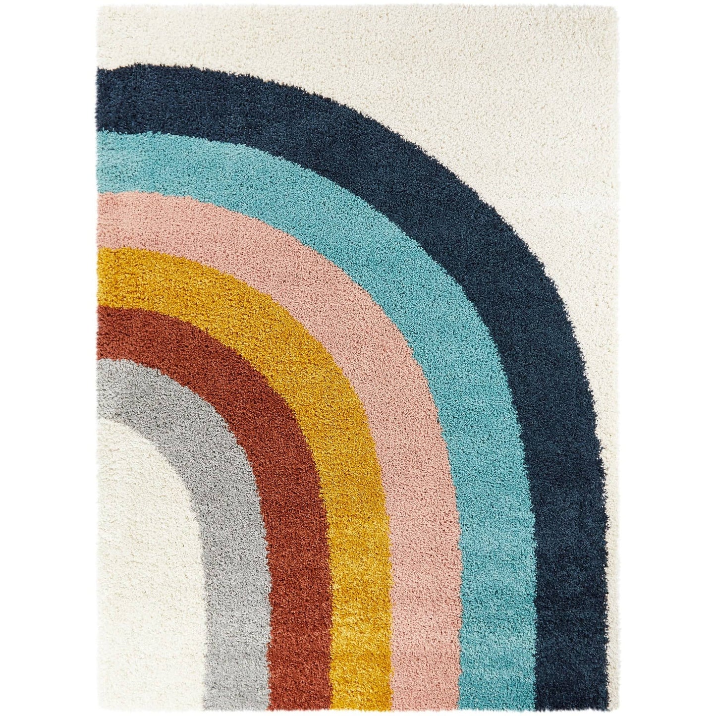 Amelia Rainbow Print Shag Kids Area Rug - 710