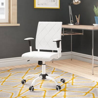 Colette Task Chair Zipcode Design Upholstery Color: White