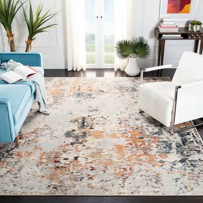 Draylee Abstract Gray/Beige Area Rug Bungalow Rose Rug Size: Rectangle 10 x 14