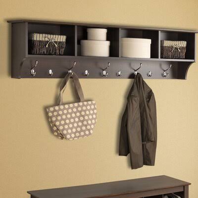 Ella Wall Mounted Coat Rack Andover Mills Color Espresso