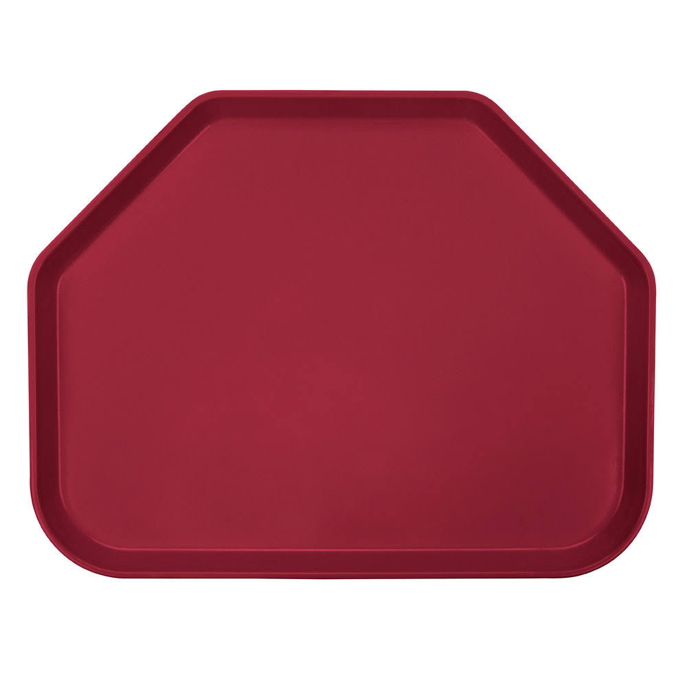 Cambro (1418TR505) Cherry Red 14 inch x 18 inch Fiberglass Trapezoid Camtray