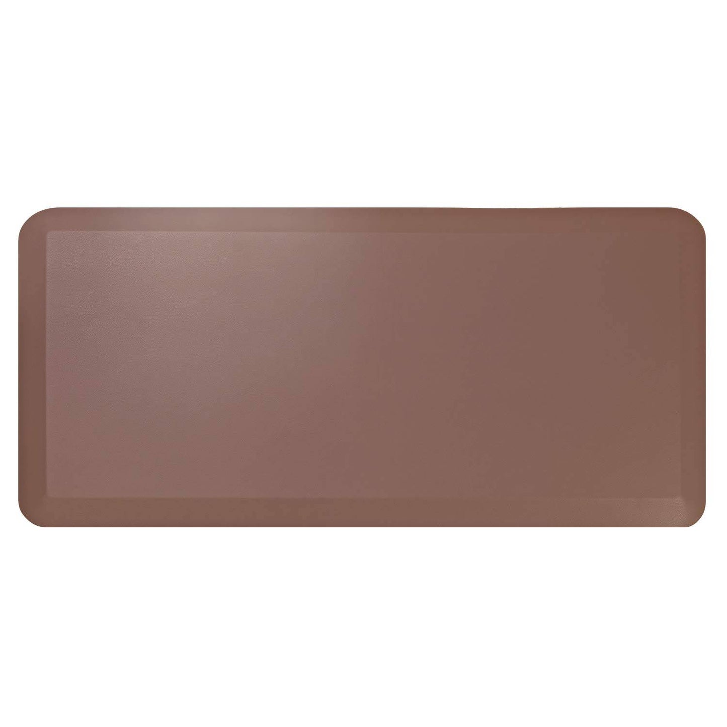 Cook N Home Anti-Fatigue Brown 39 in. x 20 in. Faux Leather Comfort Kitchen Mat