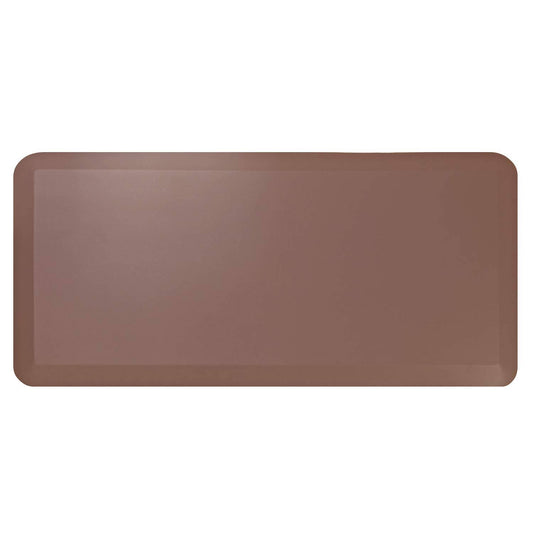 Cook N Home Anti-Fatigue Brown 39 in. x 20 in. Faux Leather Comfort Kitchen Mat