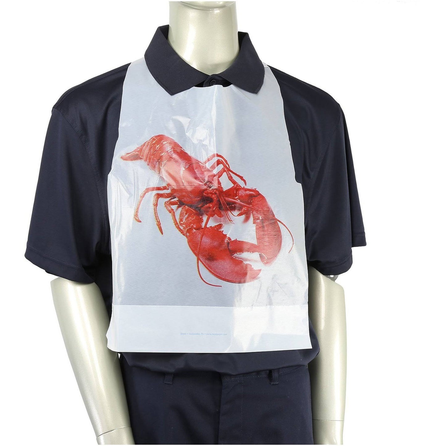 Royal Adult Poly Bibs with Lobster Design, 500 2,500, Size: 20, White