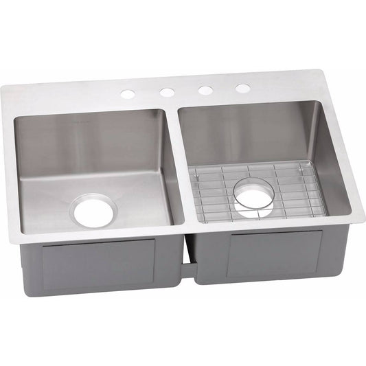 Elkay Ectsr33229bgfr2 Stainless Steel Double Bowl Kitchen Sink Kit