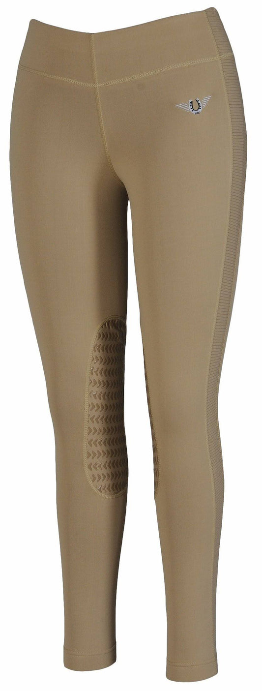 TuffRider Ladies Ventilated Schooling Tights Medium Safari