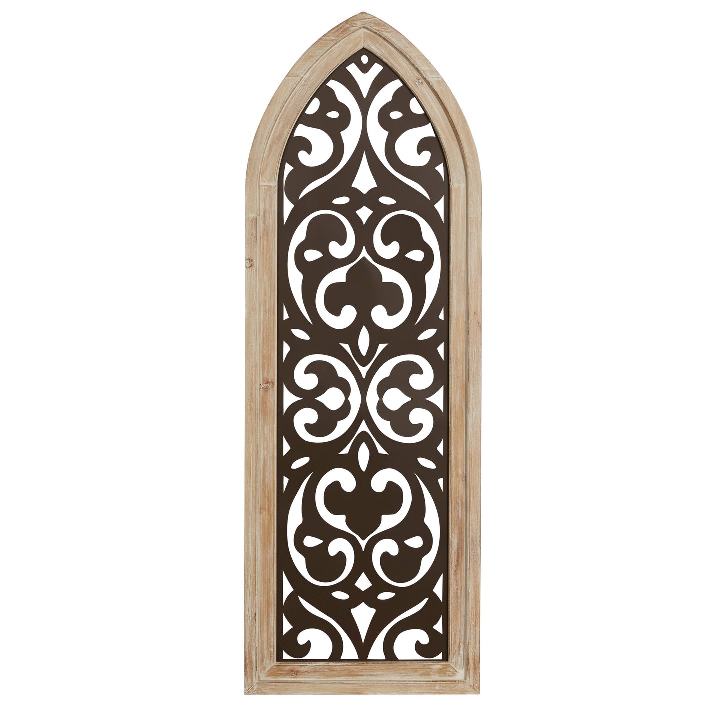 Zimlay Brown Iron and Wood Rustic Wall Decor 93634