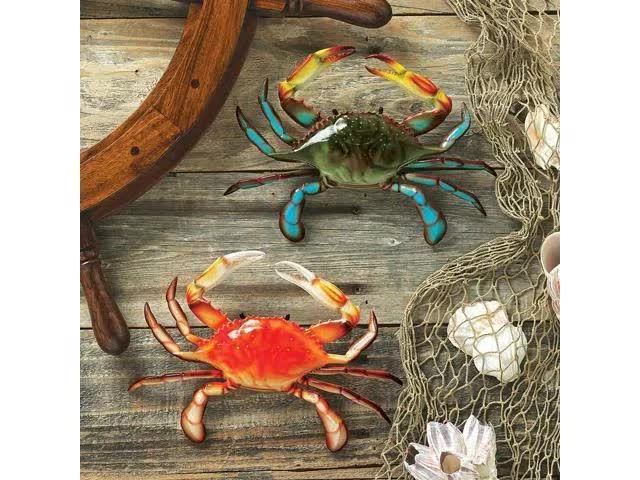 Design Toscano Tropical Crabs Wall Sculptures Set of Two