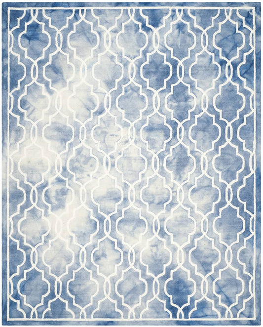 Safavieh 9 x 12 Dip Dye DDY539K Blue / Ivory Rug