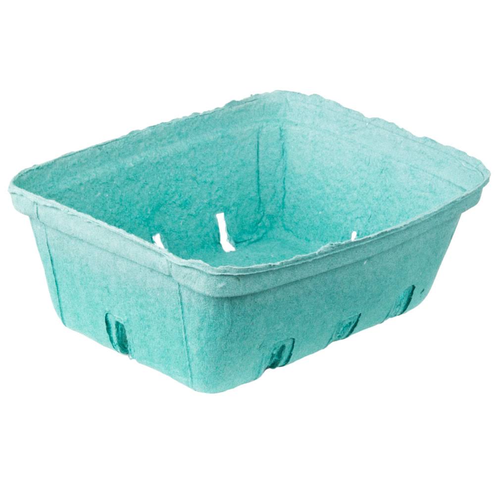 2 qt. Green Molded Pulp Berry / Produce Basket - 200/Case