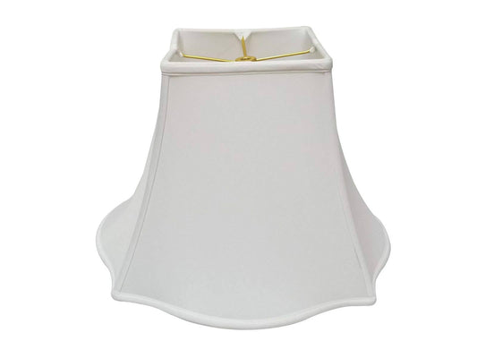 Royal Designs Fancy Square Bell Lamp Shade, White, 4 x 10 x 8.5